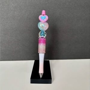 Colorful Beaded Pen with Rhinestones